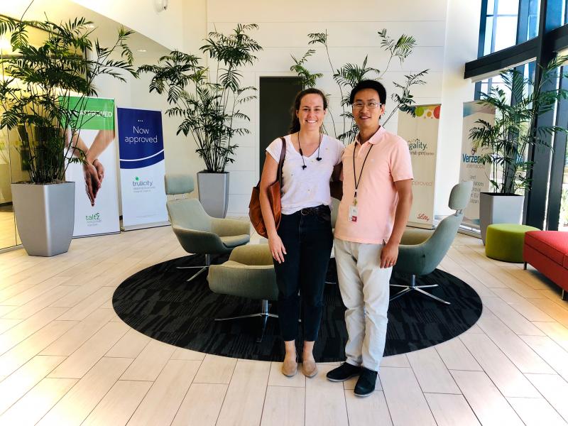 Kelly reunited with Collier lab alumnus Yi Wen at the Lilly Biotechnology Center in San Diego where she completed a 10 week internship